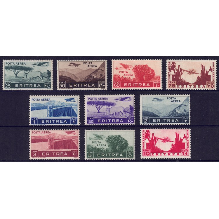 ERITREA 1936 Pictorial Series (airmail) 10v MNH**