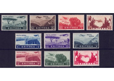 ERITREA 1936 Serie Pittorica (posta aerea) 10v MNH**