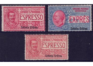 ERITREA 1907-21 Express trains 3v MNH**