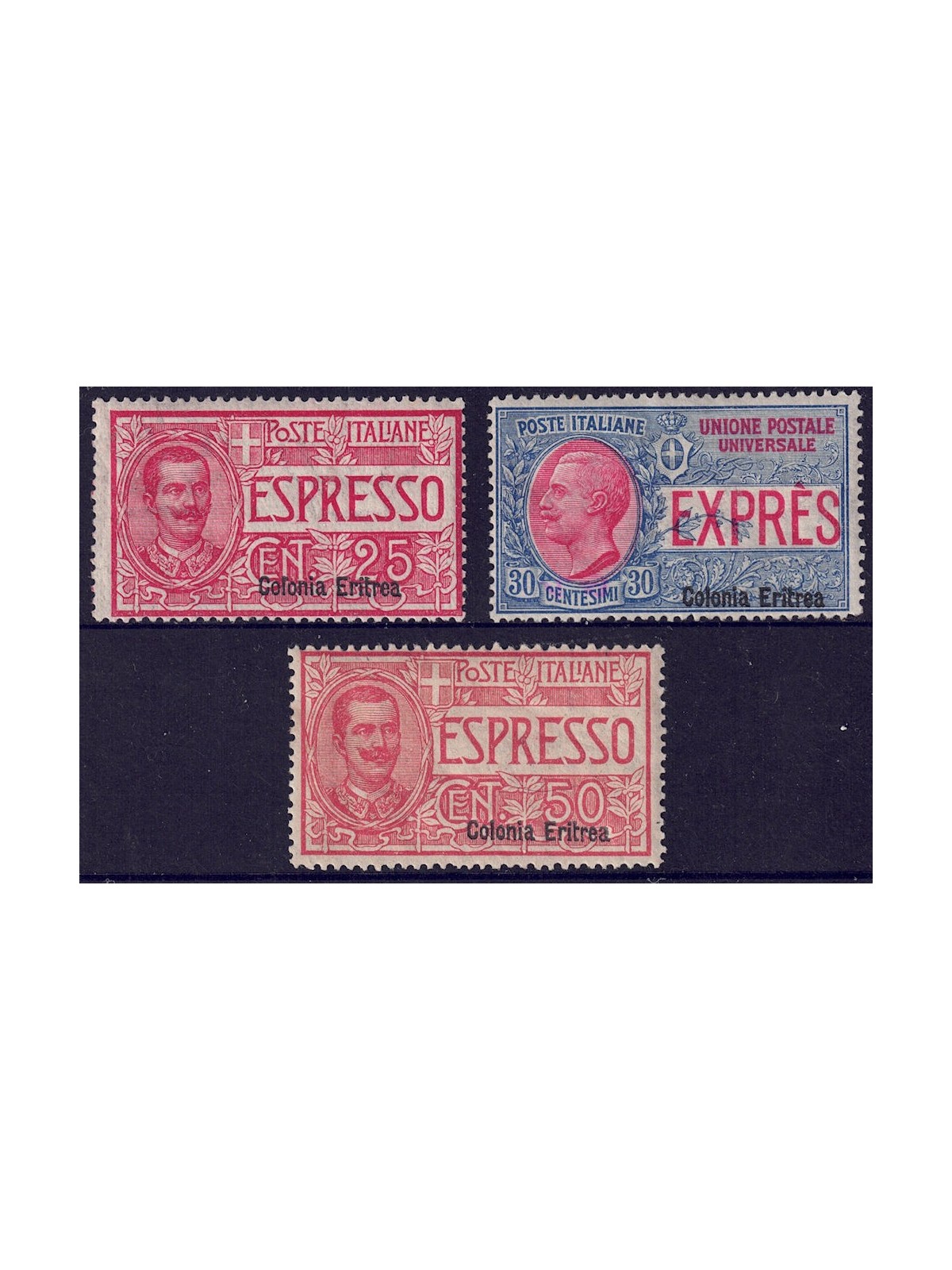 ERITREA 1907-21 Express trains 3v MNH**