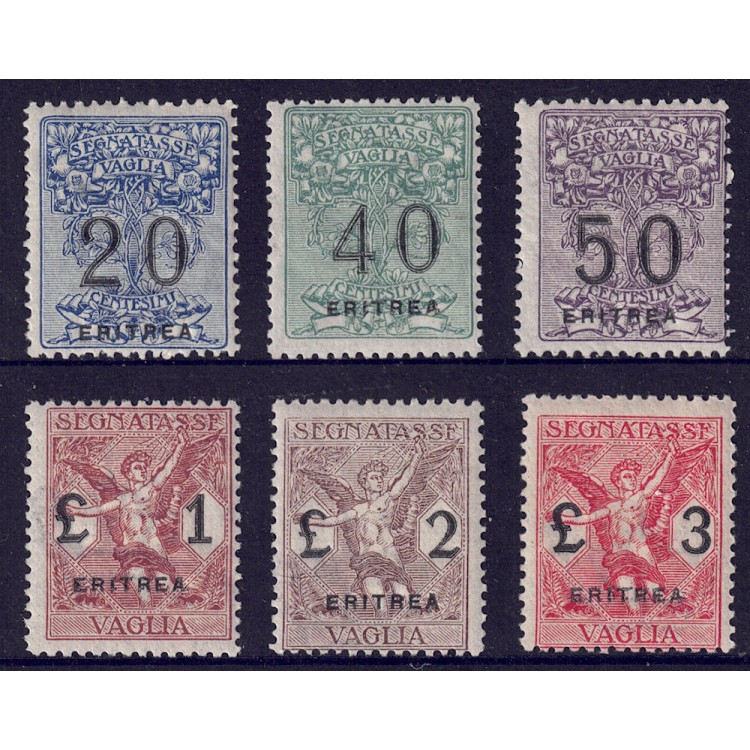 ERITREA 1924 Segnatasse vaglia 6v MNH**