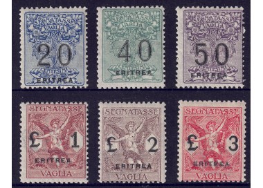 ERITREA 1924 Segnatasse vaglia 6v MNH**