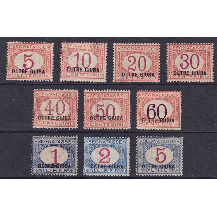 OLTRE GIUBA 1925 Segnatasse 10v MNH**