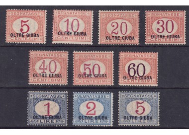 BEYOND GIUBA 1925 Postage Due 10v MNH**