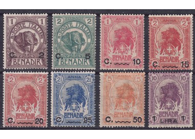 SOMALIA ITALIANA 1906-16 Serie ordinaria 8v MNH**