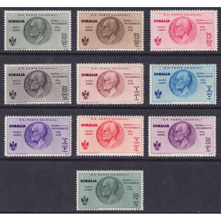 ITALIAN SOMALIA 1934 Rome-Mogadishu flight 10v MNH**