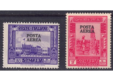 ITALIAN SOMALIA 1936 Pictorial overprinted (airmail) 2v MNH**