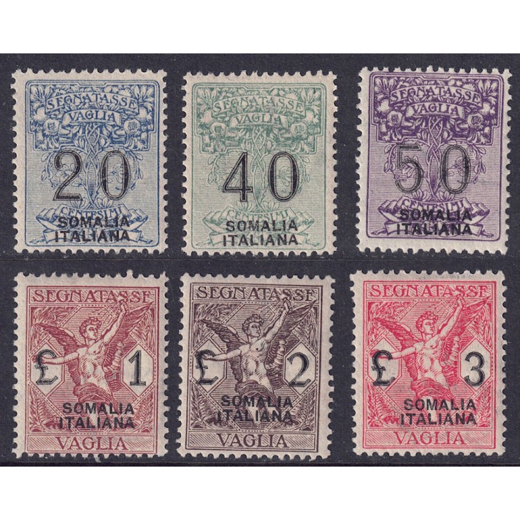 SOMALIA ITALIANA 1926 Segnatasse vaglia 6v MNH**