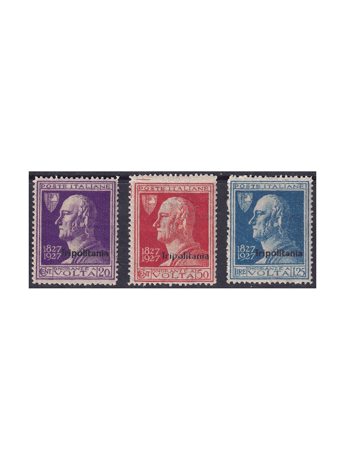 TRIPOLITANIA 1927 Alessandro Volta 3v MNH**
