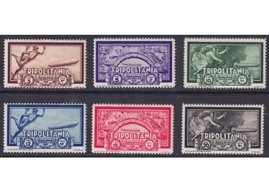 TRIPOLITANIA 1933 Zeppelin Cruise 6v MNH**