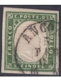 ITALIA REGNO 1861 Matraire (5c verde giallo) us