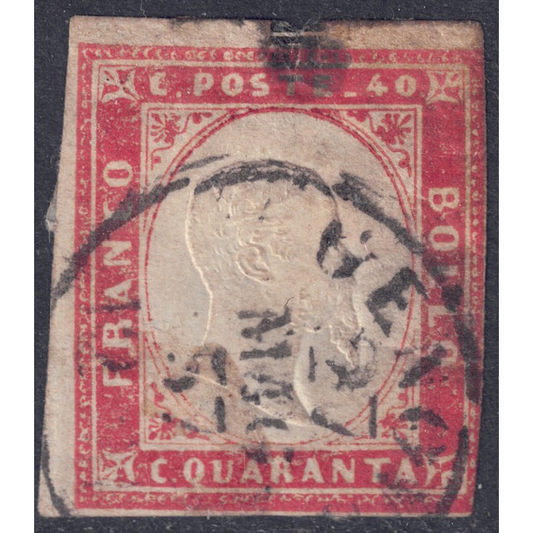 ITALIA REGNO 1861 Matraire (40c vermiglio) us