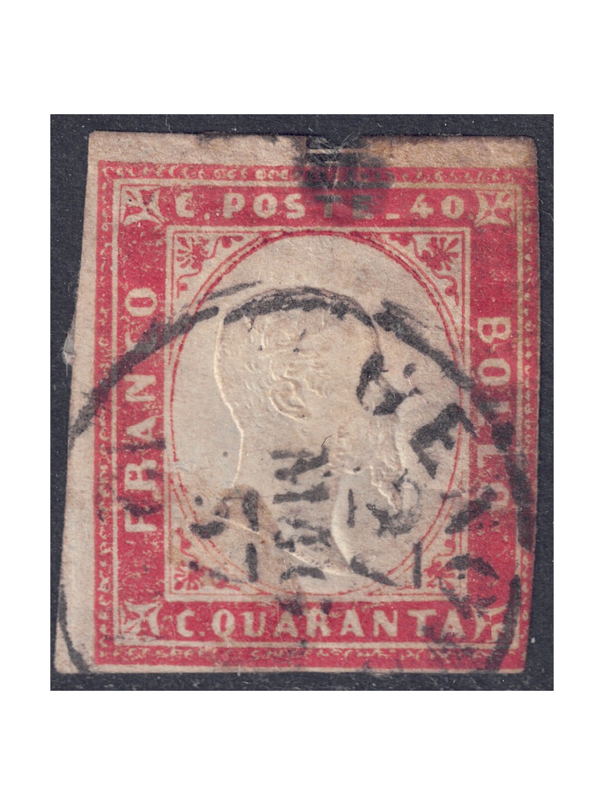 ITALY KINGDOM 1861 Matraire (40c vermilion) us
