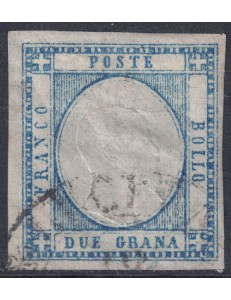 NAPLES PROVINCES 1861 Effigy 2 grana light blue us