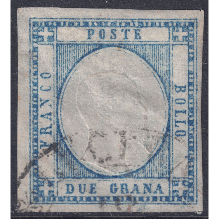 NAPLES PROVINCES 1861 Effigy 2 grana light blue us
