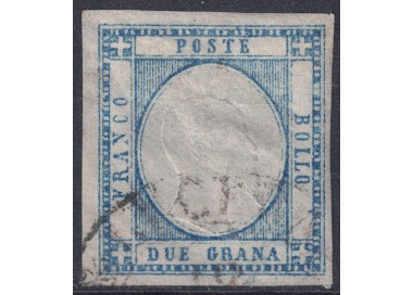 NAPLES PROVINCES 1861 Effigy 2 grana light blue us