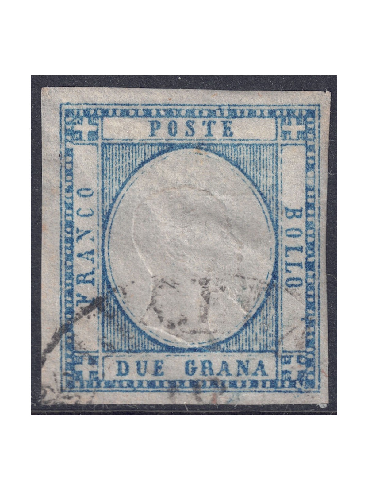 NAPLES PROVINCES 1861 Effigy 2 grana light blue us
