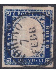 ITALIA REGNO 1863 Matraire 15c azzurro us
