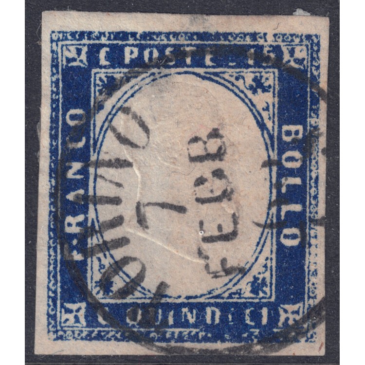 ITALY KINGDOM 1863 Matraire 15c blue us