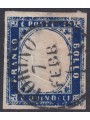 ITALIA REGNO 1863 Matraire 15c azzurro us