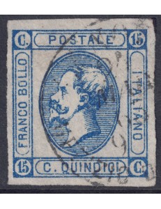 ITALIA REGNO 1863 15c litografico (I tipo) us