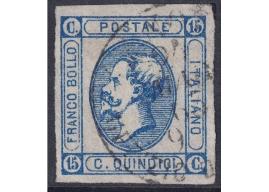ITALY KINGDOM 1863 15c lithographic (I type) us
