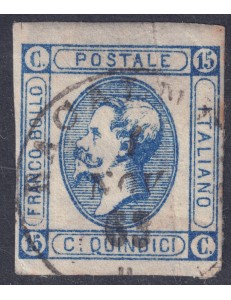 ITALIA REGNO 1863 15c litografico (II tipo) us