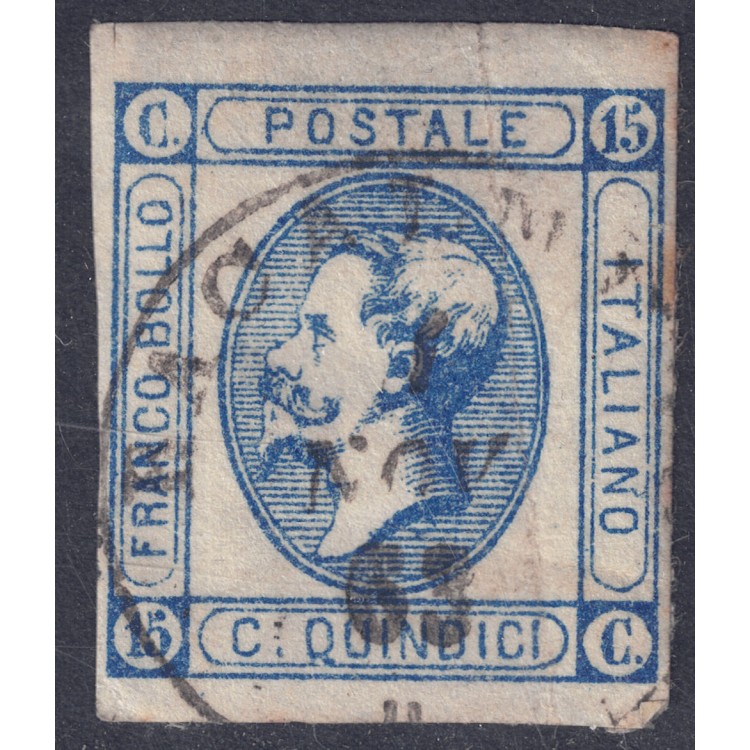 ITALIA REGNO 1863 15c litografico (II tipo) us