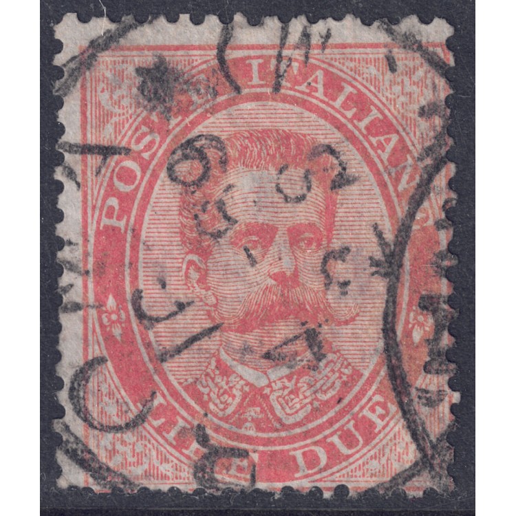 ITALIA REGNO 1879 Umberto I £2 vermiglio us