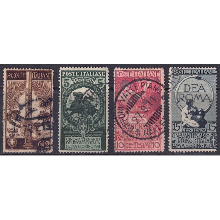 ITALIA REGNO 1911 Unità d'Italia 4v us