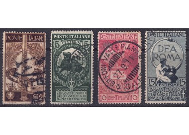 ITALY KINGDOM 1911 Unification of Italy 4v us