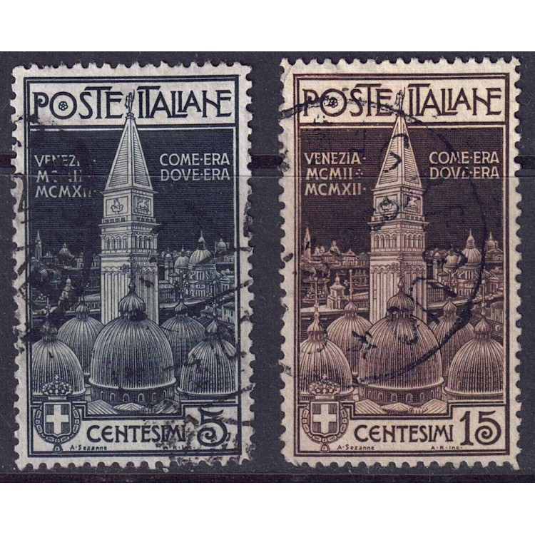 ITALIA REGNO 1912 Campanile di Venezia 2v us