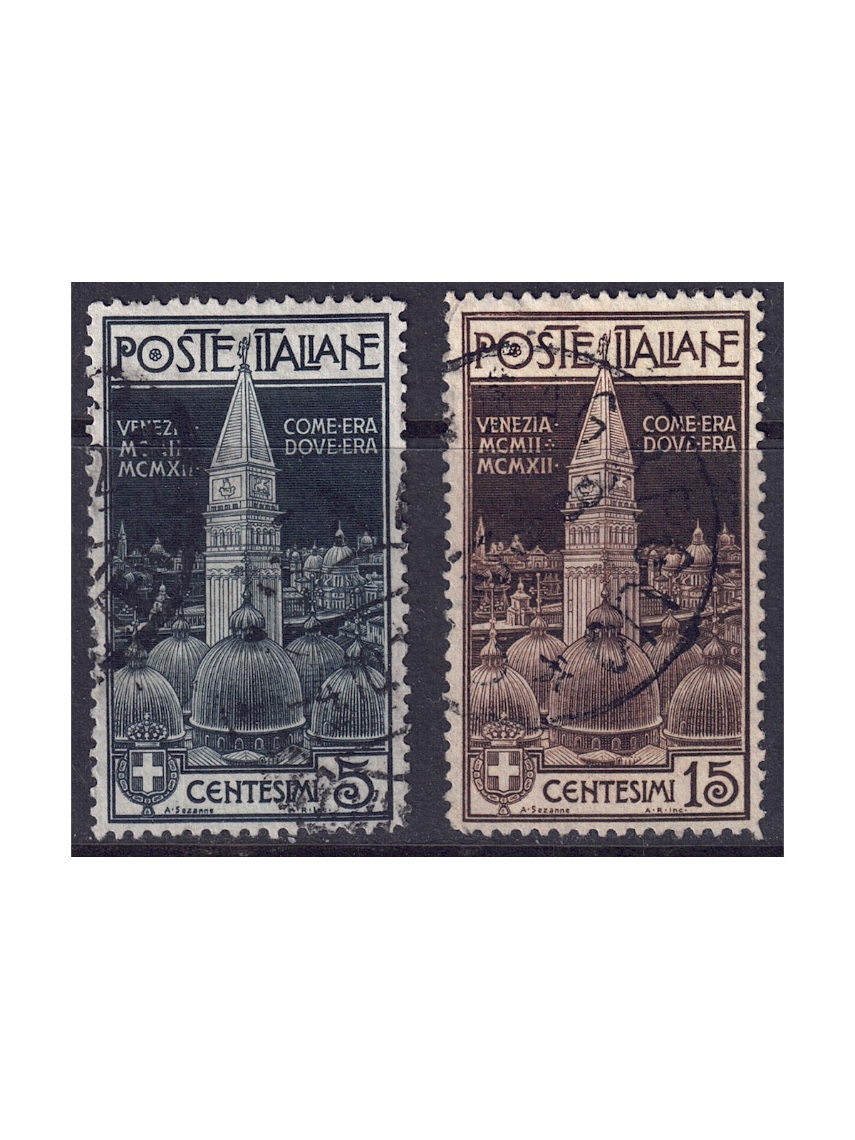 ITALIA REGNO 1912 Campanile di Venezia 2v us