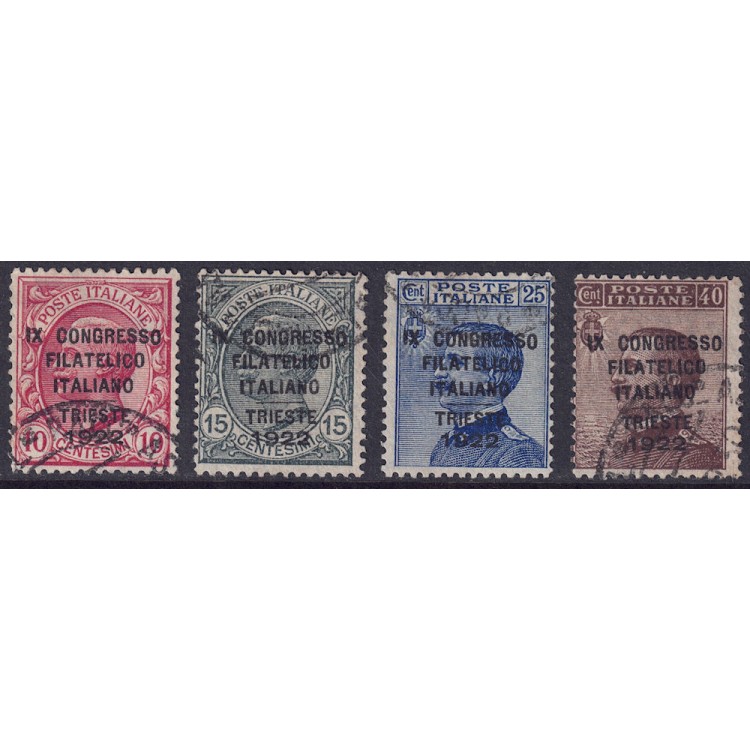 ITALIA REGNO 1922 Congresso filatelico italiano 4v us