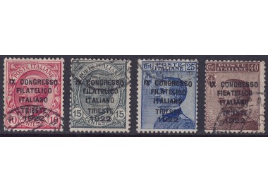 ITALY KINGDOM 1922 Italian Philatelic Congress 4v us