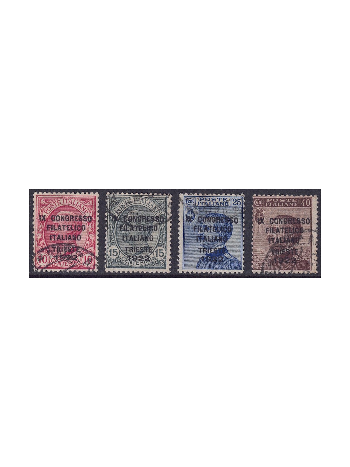 ITALY KINGDOM 1922 Italian Philatelic Congress 4v us