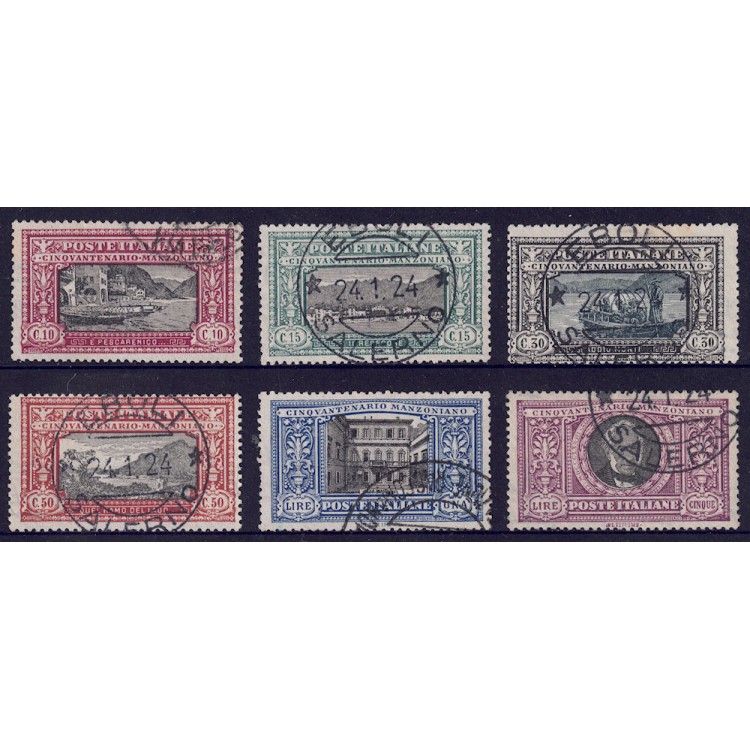 ITALIA REGNO 1923 Alessandro Manzoni 6v us