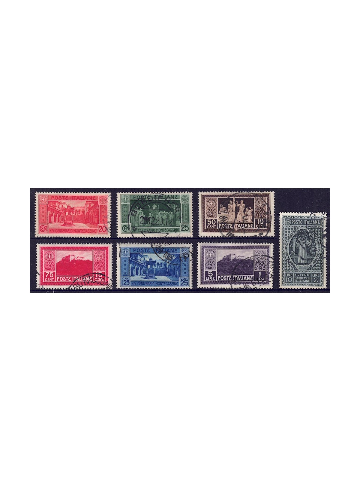 ITALY KINGDOM 1929 Abbey of Montecassino 7v us