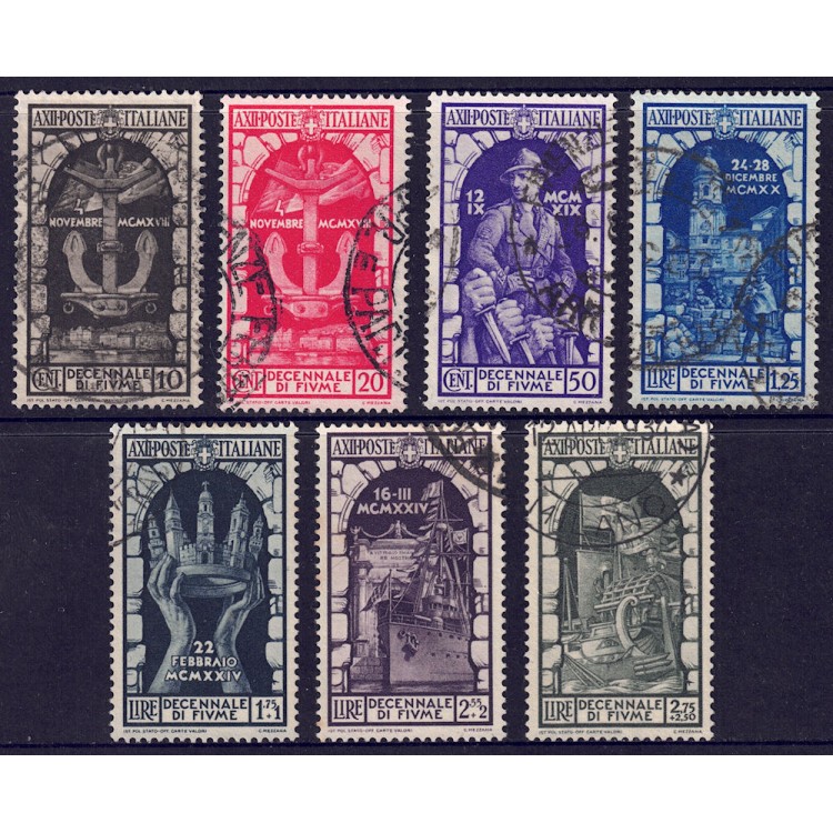 ITALY KINGDOM 1934 Annexation of Fiume 7v us