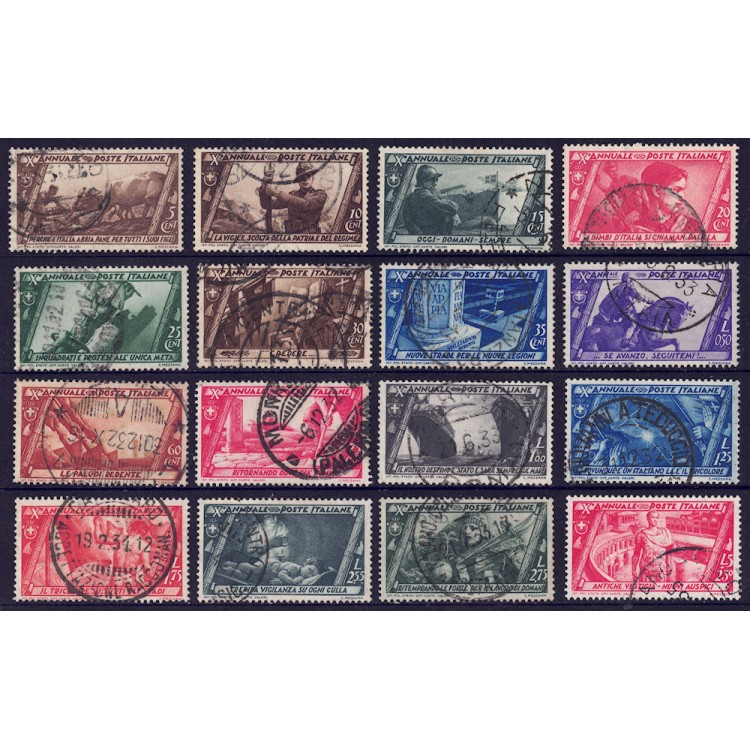 ITALY KINGDOM 1932 Tenth anniversary march on Rome 16v us