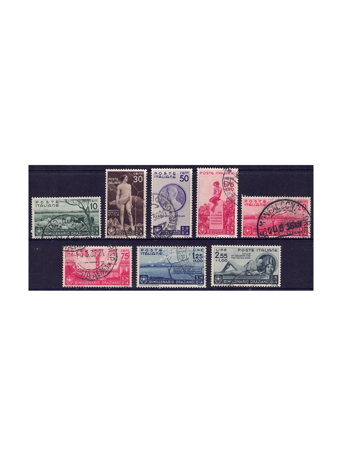 ITALY KINGDOM 1936 Bimillenary Horace 8v us