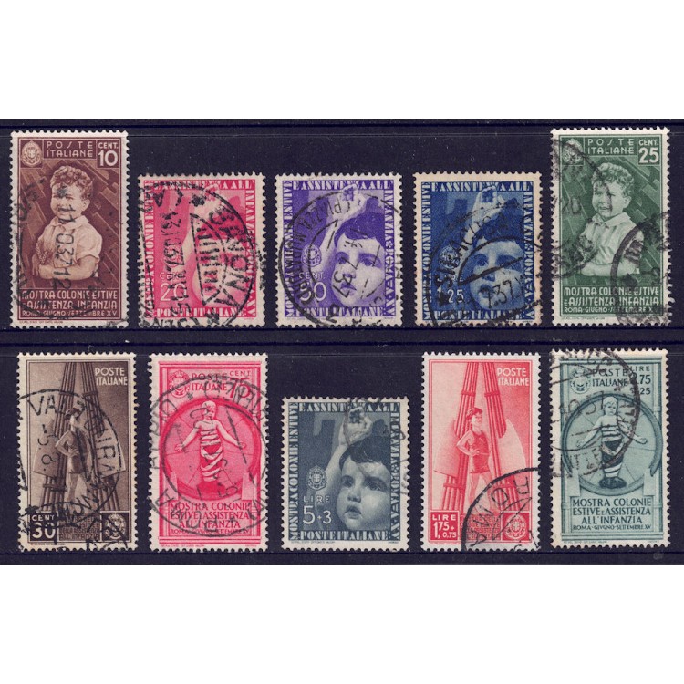 ITALY KINGDOM 1937 Summer Colonies 10v US