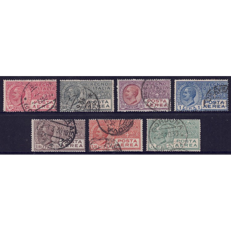 ITALIA REGNO 1926-28 Posta aerea tipo Leoni 7v us