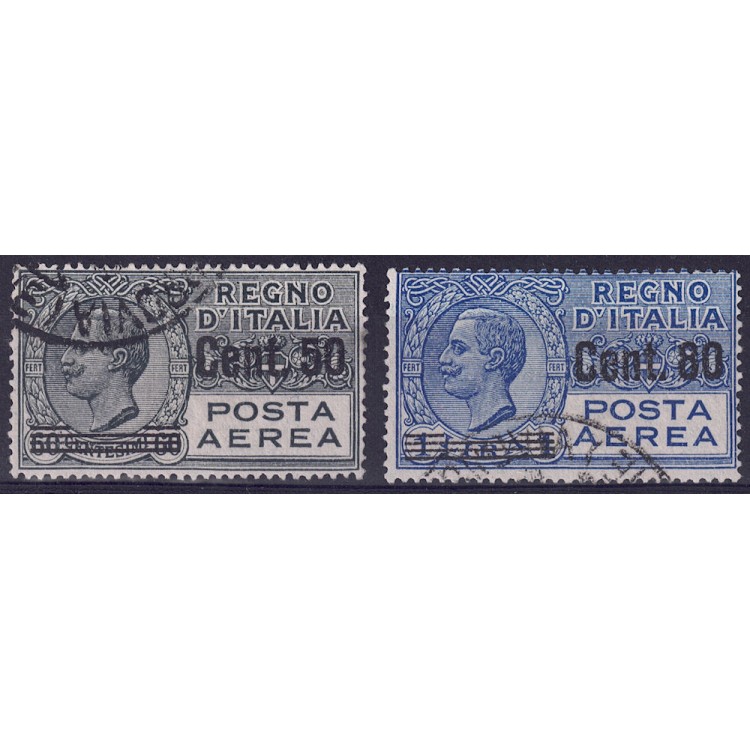 ITALY KINGDOM 1927 Airmail, overprinted 2v us
