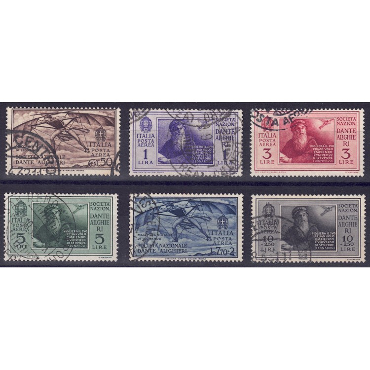 ITALIA REGNO 1932 Dante Alighieri (posta aerea) 6v us