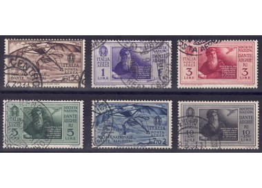 ITALY KINGDOM 1932 Dante Alighieri (airmail) 6v us