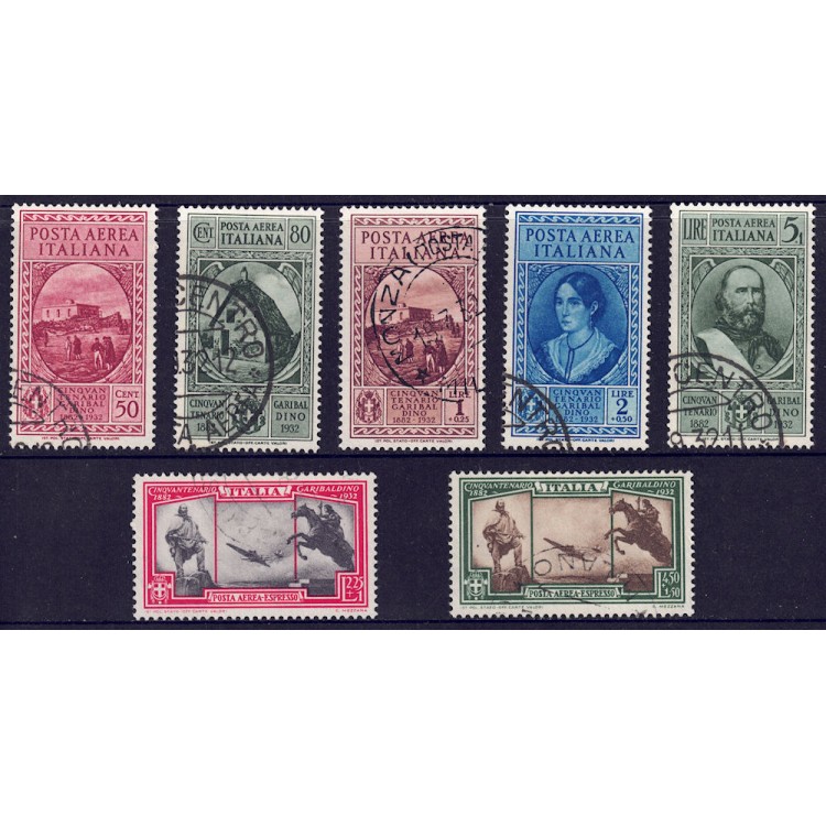 ITALY KINGDOM 1932 Giuseppe Garibaldi (airmail) 7v us