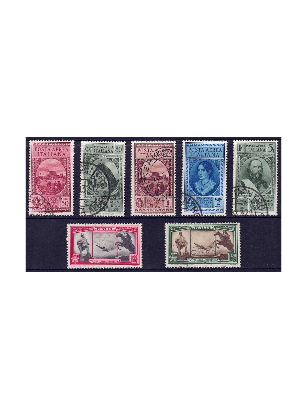 ITALY KINGDOM 1932 Giuseppe Garibaldi (airmail) 7v us