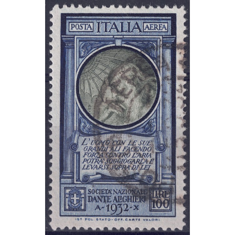 ITALY KINGDOM 1932 Dante Alighieri 100£ us