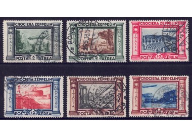 ITALY KINGDOM 1933 Zeppelin Cruise 6v us